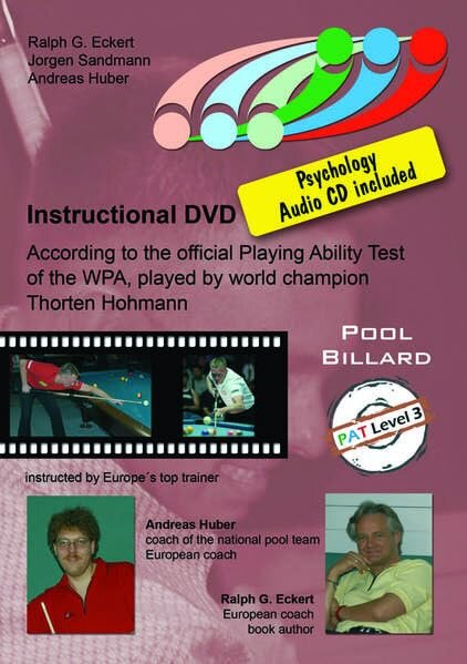 PAT Level 3 Lehr DVD Billardtraining Profi deutsch/englisch + CD Mentaltraining
