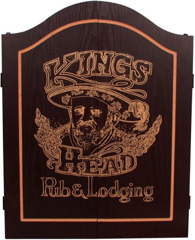 Dartboard Cabinet Black & Gold Print