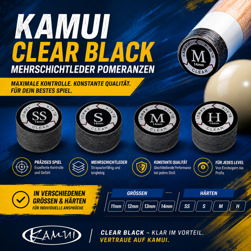 Kamui Clear Black Klebeleder 13 mm soft