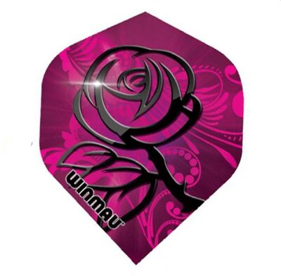 Winmau Mega Standard Flights Wild Roses II Black