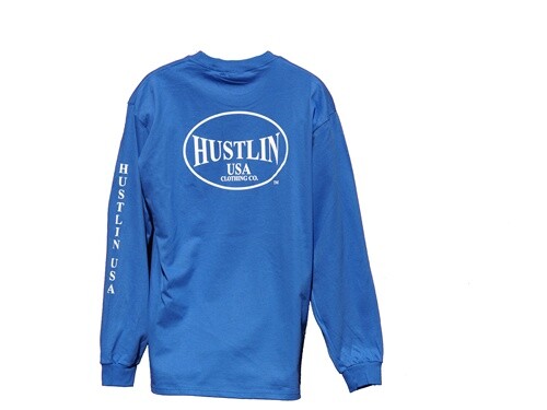 Hustlin USA Long Sleeve Langarm Shirt (blau) M