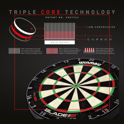 Winmau Dartboard Blade 6 Triple Core Carbon