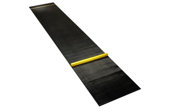 Longfield Dartmatte Gummi, schwere Qualität mit Oche 300x60cm