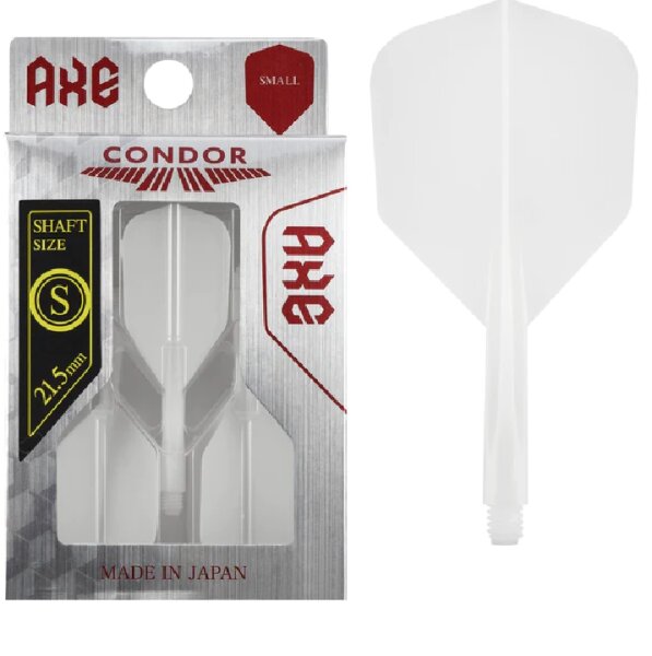 Condor Axe Small Dart Flights - White Short 21,5mm