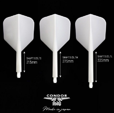 Condor Axe Small Dart Flights - White Medium 27,5mm