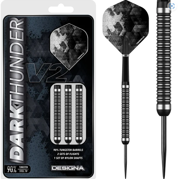 Designa Dark Thunder Black Steeldarts 22g