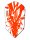 Harrows Rapide Slim Dart Flights Orange