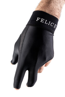 Felice Billard Handschuh Fingerlos schwarz