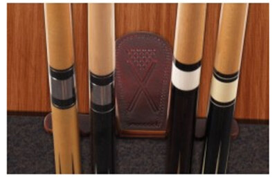 Queuehalter Mobil Leder dunkelbraun für 4 Queues