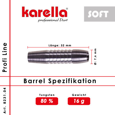 Softbarrel Karella Profi Line PLS-04 80% Tungsten