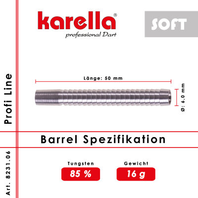 Softbarrel Karella Pofi Line PLS-06 85% Tungsten 16g