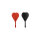 Ersatzflights Softdarts Karella PVC 50er-Set Rot und Schwarz