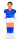 Kickerfigur Hobby blau/weiß und rot/weiß
