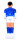 Kickerfigur Hobby blau/weiß und rot/weiß