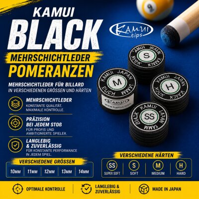 Kamui Black Mehrschichtleder 12,5 mm medium