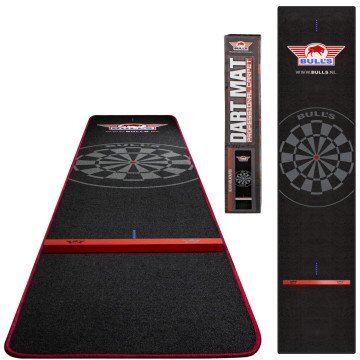 Bulls Carpet Dartmatte Black Red 300x65 cm + Oche