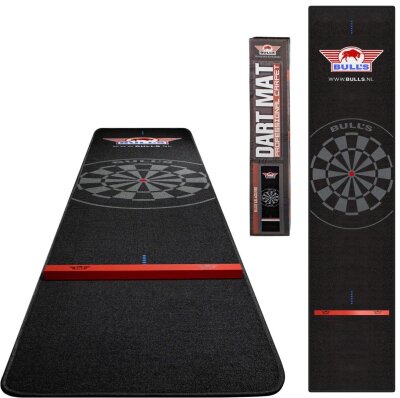 Bulls Carpet Dartmatte Black Black 300x65 cm + Oche