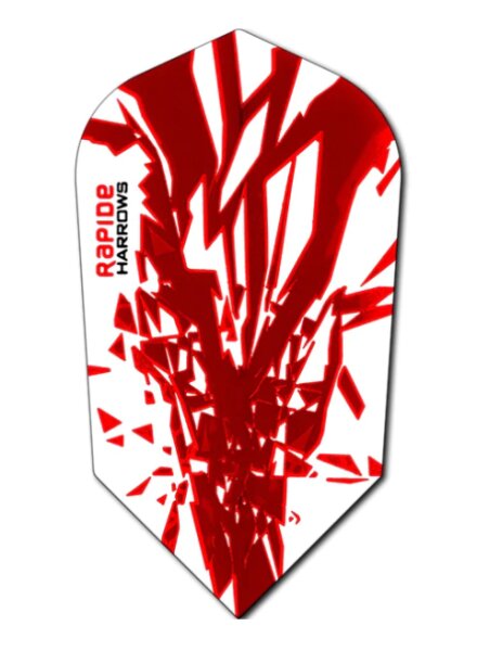 Harrows Rapide Slim Dart Flights Rot 5 Sets (15 Flights)