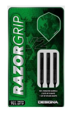 Designa Razor Grip V2 22g Softdart Tungsten M4 Double...
