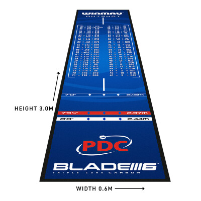Winmau Outshot Dart Mat, BLAU - Dartmatte 8209