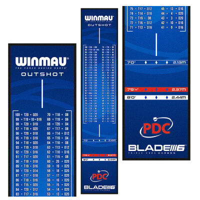 Winmau Outshot Dart Mat, BLAU - Dartmatte 8209