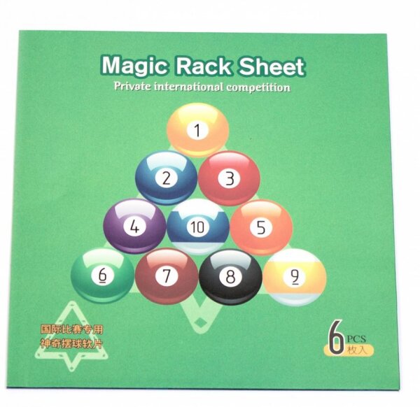 Magic Rack Sheet 9- & 10-Ball Aufbauschablonenset 6er Set