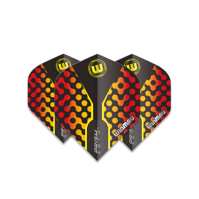 Winmau Prism Flights Zeta Black, Yellow & Red - 6915.308