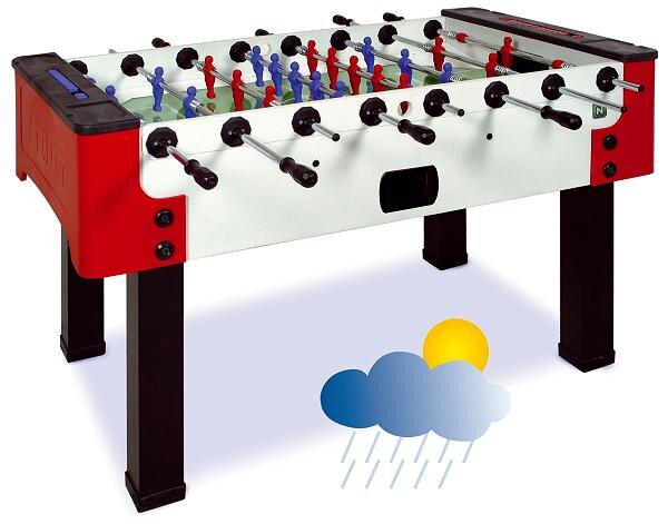Tischkicker Storm Outdoor F-2 mit Teleskopstangen