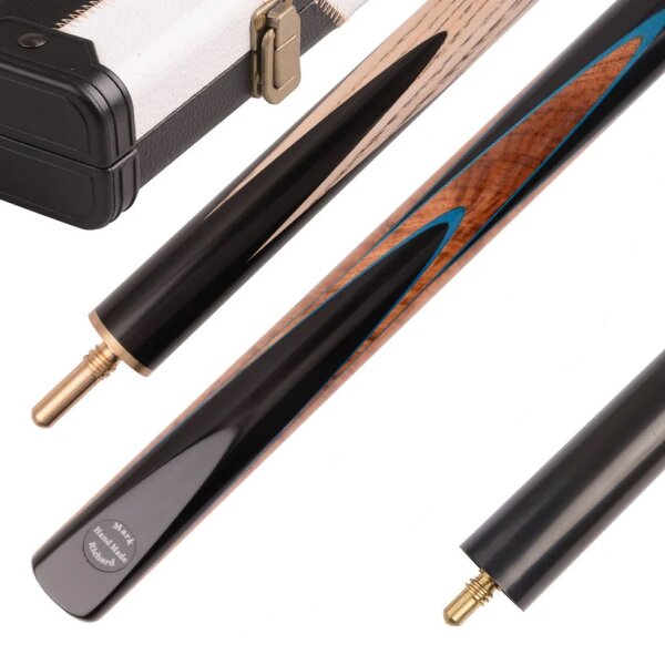 Snookerqueue Set + Verl ¾ Cue braun blau Akzent