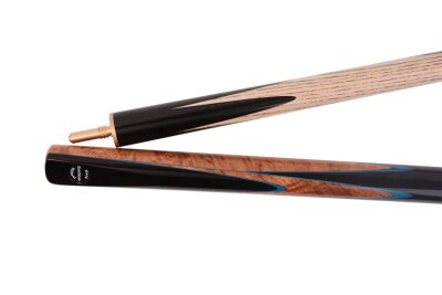 Snookerqueue Set + Verl ¾ Cue braun blau Akzent