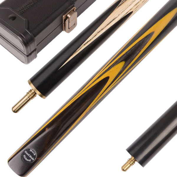 Snookerqueue Set ¾ Cue mit Ahorn Furnier gelb + Koffer