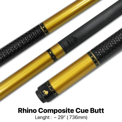 Rhino Nebula Pool Billard Carbonqueue gelb gold