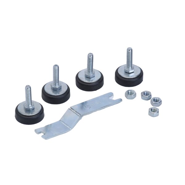 Höhenversteller Garlando silberne Metallbeine 4er Set