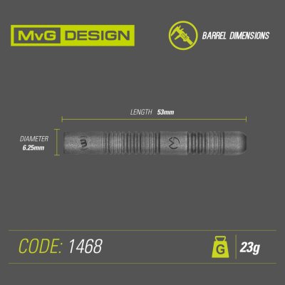 Steeldart Winmau MvG Exact 1468-23g