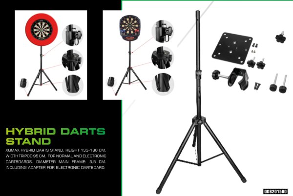 XQ-Max Hybrid Dartboard Ständer für Steel- und E-Dart