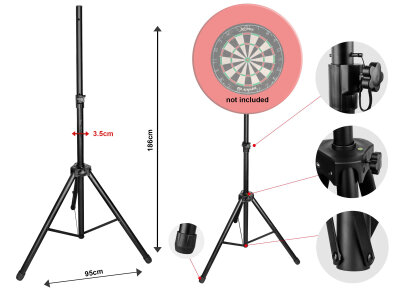 XQ-Max Hybrid Dartboard Ständer für Steel- und E-Dart