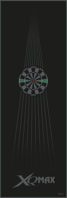 XQ-Max Dart Matte DARTBOARD BLACK GREY 80cm