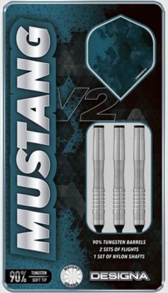 Designa Mustang V2 20g Softdart 90% Tungsten 18g Barrelgewicht