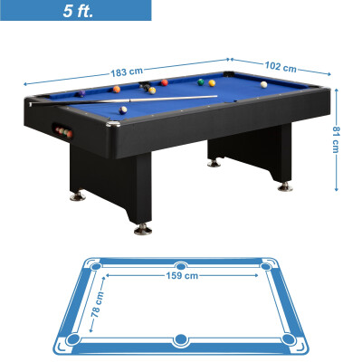 Billard-Tisch BlackStar inklusive Zubehör 5ft.