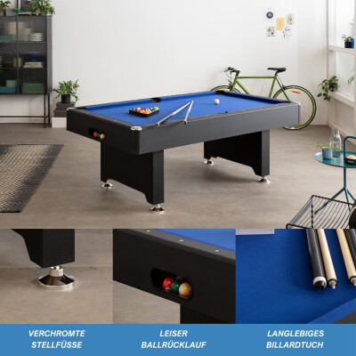 Billard-Tisch BlackStar inklusive Zubehör 6ft.