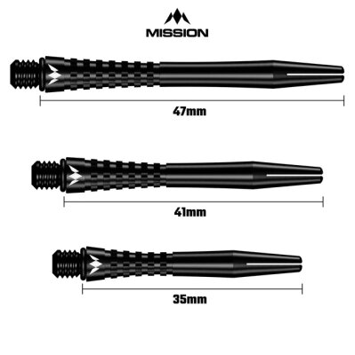 Mission Atom13 Aluminium Schäfte Schwarz Short