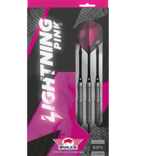 Bull´s Lightning Pink 22g Steeldarts 80% Tungsten