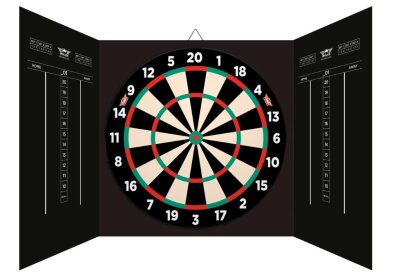 Bulls Magnetic Paper Dartboard Cabinet Set