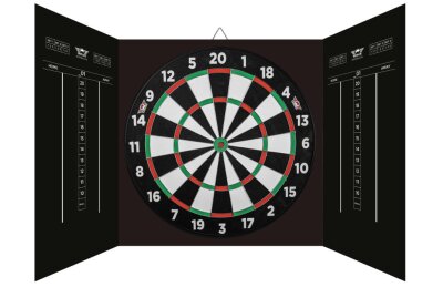 Bulls Magnetic Paper Dartboard Cabinet Set