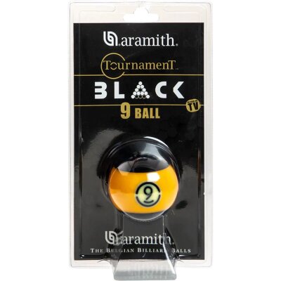 Aramith Tournament Black 9-Ball Einzelball schwarz/gelb...