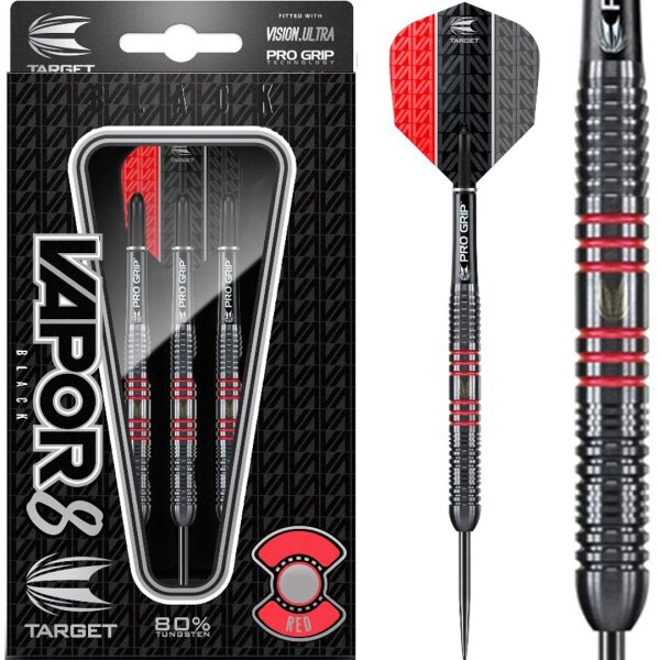 Target Vapor8 Schwarz Rot 80% 23gr. Steeldarts