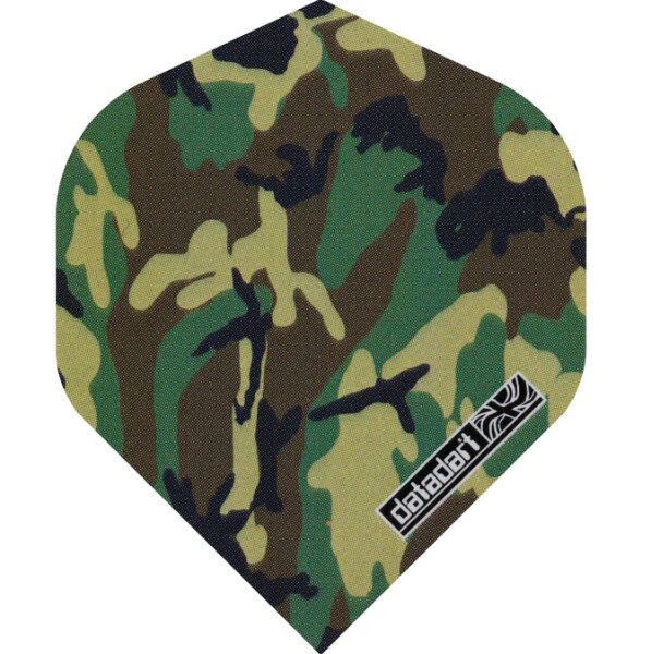 Datadart Dart Flights - Camouflage No2  Grünes Tarnmuster