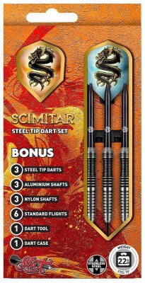 Shot Value Range Scimitar Steeltip Darts Set 24g mit...