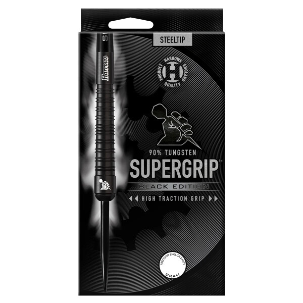 Harrows Supergrip Black Edition 90% Tungsten 25g Steeldarts