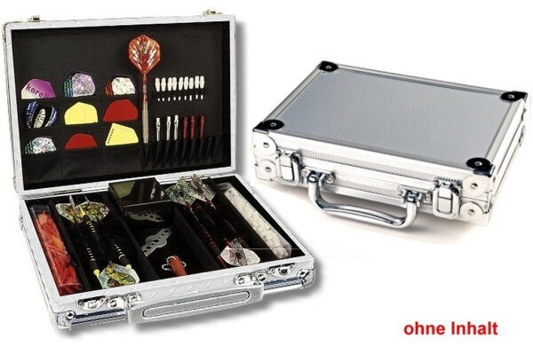 Dartkoffer Luxus silber/alu